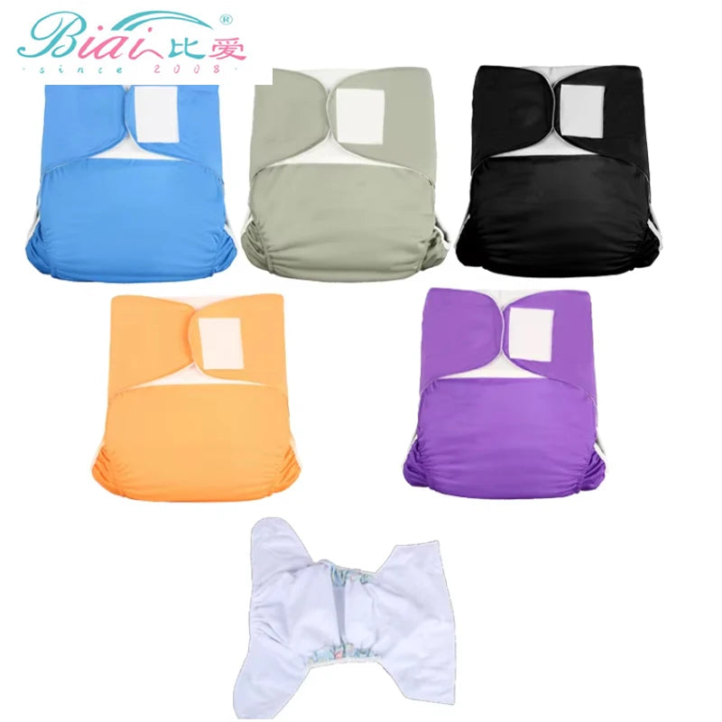 Old People's Cloth Nappy Washable Velcro Diaper Pocket Leak Proof Adult Diapers Breathable Pull-up Diaper Pad