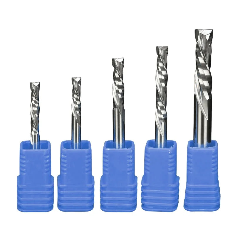JR133 2F Compression Bit Two Flutes Spiral End Mill for PVC Acrylic Wood