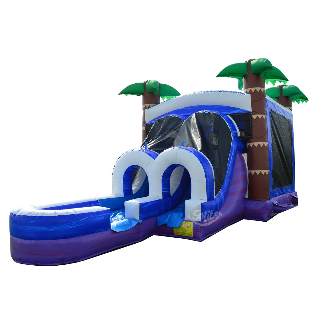 Factory Price Inflatable Jump House With Slide Bouncers Jumping Castles Slide Inflatable Moon Bounce Inflatable With Water Slide