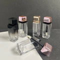 Fancy Cut clear Lip Gloss Tubes with Wands Gold Silver Black Lip Gloss Tubes with Metal Cap