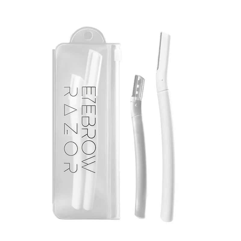3 Safe Stainless Steel Slanted Tip Eyebrow Trimmer Beauty Tool Set Women's razor