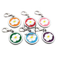 Flower Custom Dog Tag Engraved Pet Dog Collar Accessories Personalized Cat Puppy ID Tag Paw Name Tags Pendant Anti-lost