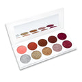 Wholesale 10 Shade Eyeshadow Palette Custom Multichrome Eye Shadow Glitter High Pigment Customizable Private Eyeshadow Palette