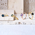 M34 Abiding Jewelry Brand New 925 Sterling Silver Blue Plated Custom Ladies Ring Gold Green Moissanite Jewelry Rings