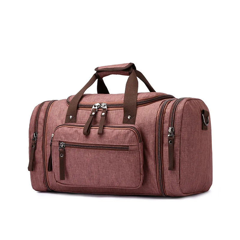 Brown Large Women Duffel Bag Waterproof Cheap Weekend Travel Overnight Bag for Men Women