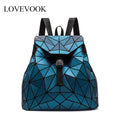 LOVEVOOK Women Backpack Boutiques School Bags Teenage Girls Geometric Backpack Travel Camping Waterproof School Backpacks