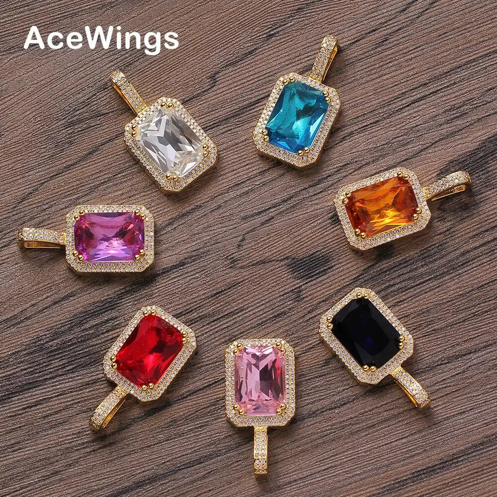 CN299 Bling Bling Brass CZ Pendants Necklace Hip Hop Jewelry Party Gift for Women