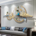 Wholesale Modern Style Large 3D Metal Gold Leaf Moutain Luxury Wall Decorations for Home Living Room Decors Customized