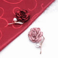 Elegant Rhinestone Jewelry Accessories Cloth Flower Brooch Pin Pearl Flower Brooch Pin for Men Women
