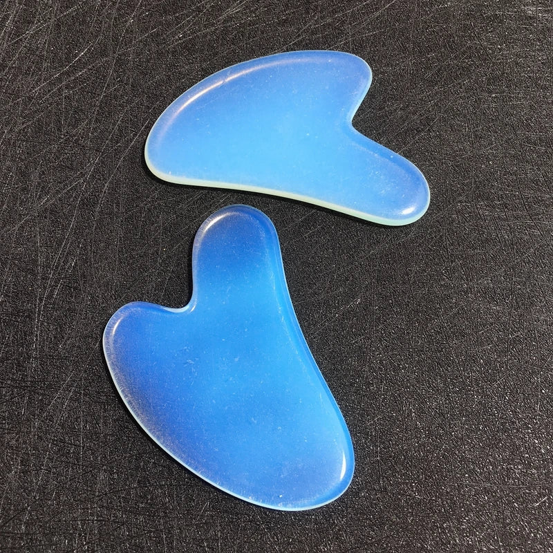 Wholesale Best Price Natural Opalite Heart Shape Facial Gua Sha Board for Massaging