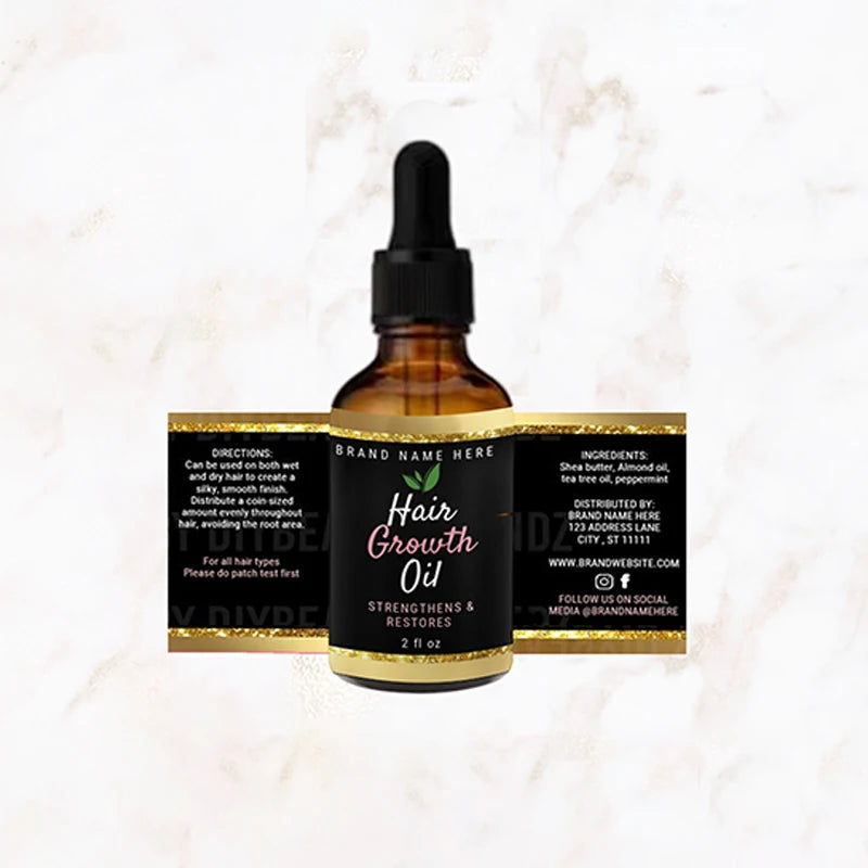 Competitive Price Essential Oil Bottle Luxury Hair Growth Oil Bottles Sticker Label Hair Oil Bottles With Custom Label