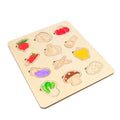 Creatology Wooden Puzzle Kids Educational Wood Animal and Vegetables