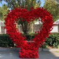 Customizable Wedding Decor Proposal Engagement Decoration Red Roses Centerpieces Heart Shape Flower Arch Artificial Design Style