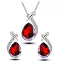 G1454 Fashion Jewellery Water Drop Ladies Fine Jewelry Sets Wholesale Women Accessories Necklace and Earrings Jewelry Set