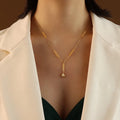 Fashion Design Stainless Steel Women Necklace Jewelry Star Pendant Necklace18K Gold Plated Necklace for Women