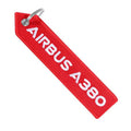 Custom Boeing Embroidered Key Ring Woven Flight Key Tag Embroidery Keychains