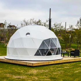 European Garden House Design Igloo Luxury Glamping Geodesic Camping Dome Tent for Resort Hotel