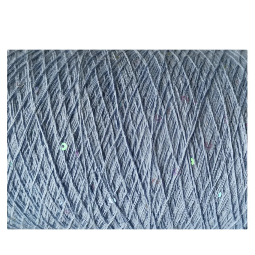 100% Cotton Fancy Sequins Yarn Colorful Dyed Patterns with 2MM & 3MM Sequins Hand Knitting All in Stock