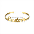 Customized Letter Name Bangle for Girls with Plating - DIY Personalized Stainless Steel Bracelet
