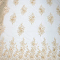HY0624 Hot Pearls Lace African Hand 3d Laces Fabric Flowers Embroidered Beaded Tulle With Sequin Wedding Dress
