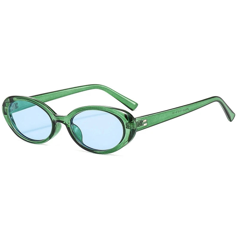 Superhot Eyewear 13446 Fashion Retro Vintage Cheap Plastic Small Oval Sunglasses