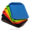 Hotel Restaurant Plastic Rectangle Round Shape Food Plates Serving Tray