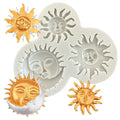 HY Ancient Greek Mythology Chocolate Mold Silicone Sun Moon Face Cake Decoration Fondant Mold