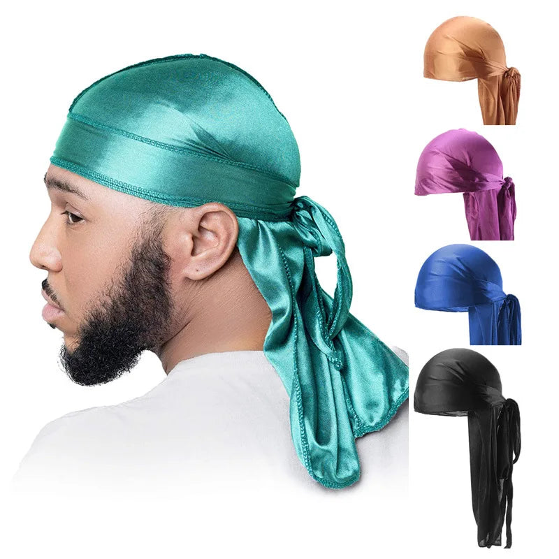 Men's Silk-liked Strapping Pirate Hat European and American Popular Cape Towel Cap