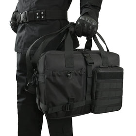 Tactical Shoulder Bag Multi-Pocket Crossbody Bag Durable Water-Resistant Handbag for Men Outdoor Hiking Travel Daily Commute