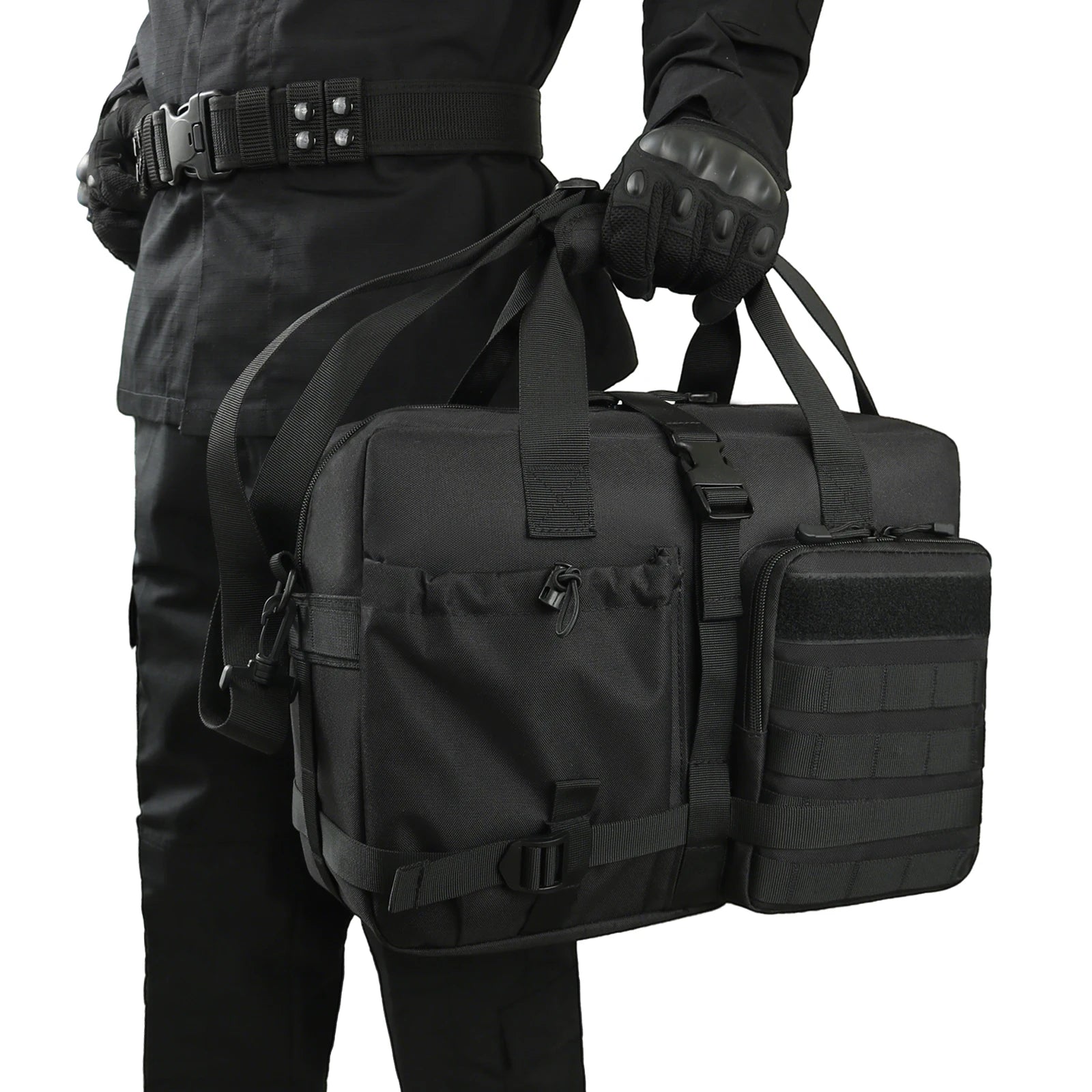Tactical Shoulder Bag Multi-Pocket Crossbody Bag Durable Water-Resistant Handbag for Men Outdoor Hiking Travel Daily Commute