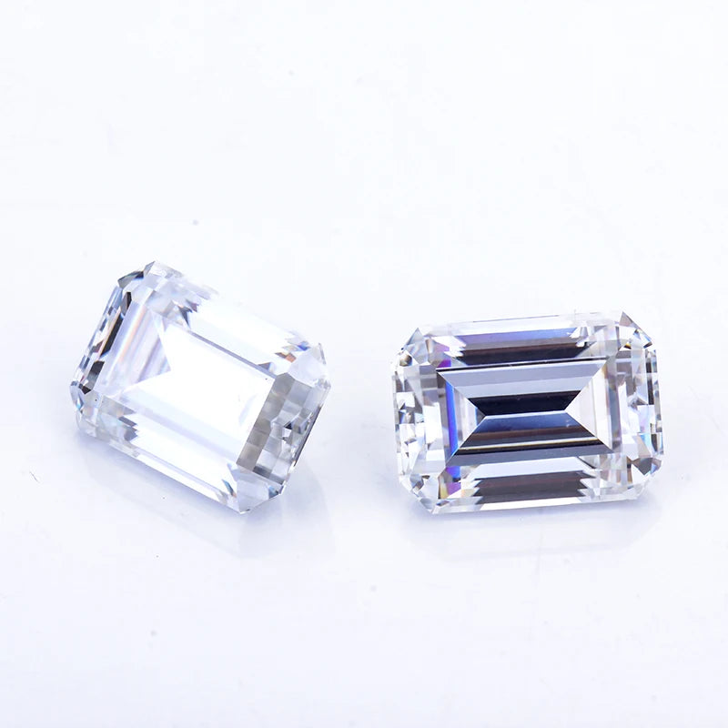 Starsgem Moissanite Diamond D Color 8*10mm Emerald Cut Pass Diamond Tester Hip Hop Vvs Moissanite Color Diamond for Ring