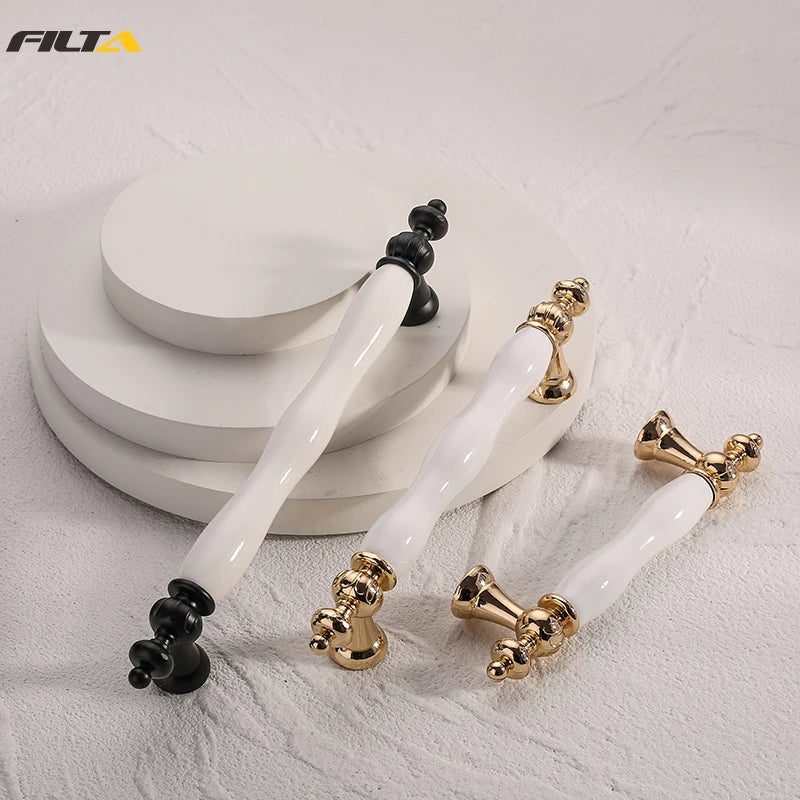 Furniture Handles Home Decorative Classical Drawer Ceramic Kitchen Cabinet Handle 5277