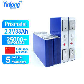 Yinlong LTO Rechargeable 2.3V 30Ah Prismatic Lithium Titanate High Discharge Rate 6C 25000 Cycles Battery Cell Diy Pack