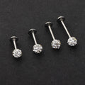 Mix Sizes 50pcs 16g Lip Rings Stainless Steel Horseshoe CZ Labret Ring Nail Tragus Helix Earrings Studs Body Piercing Jewelry