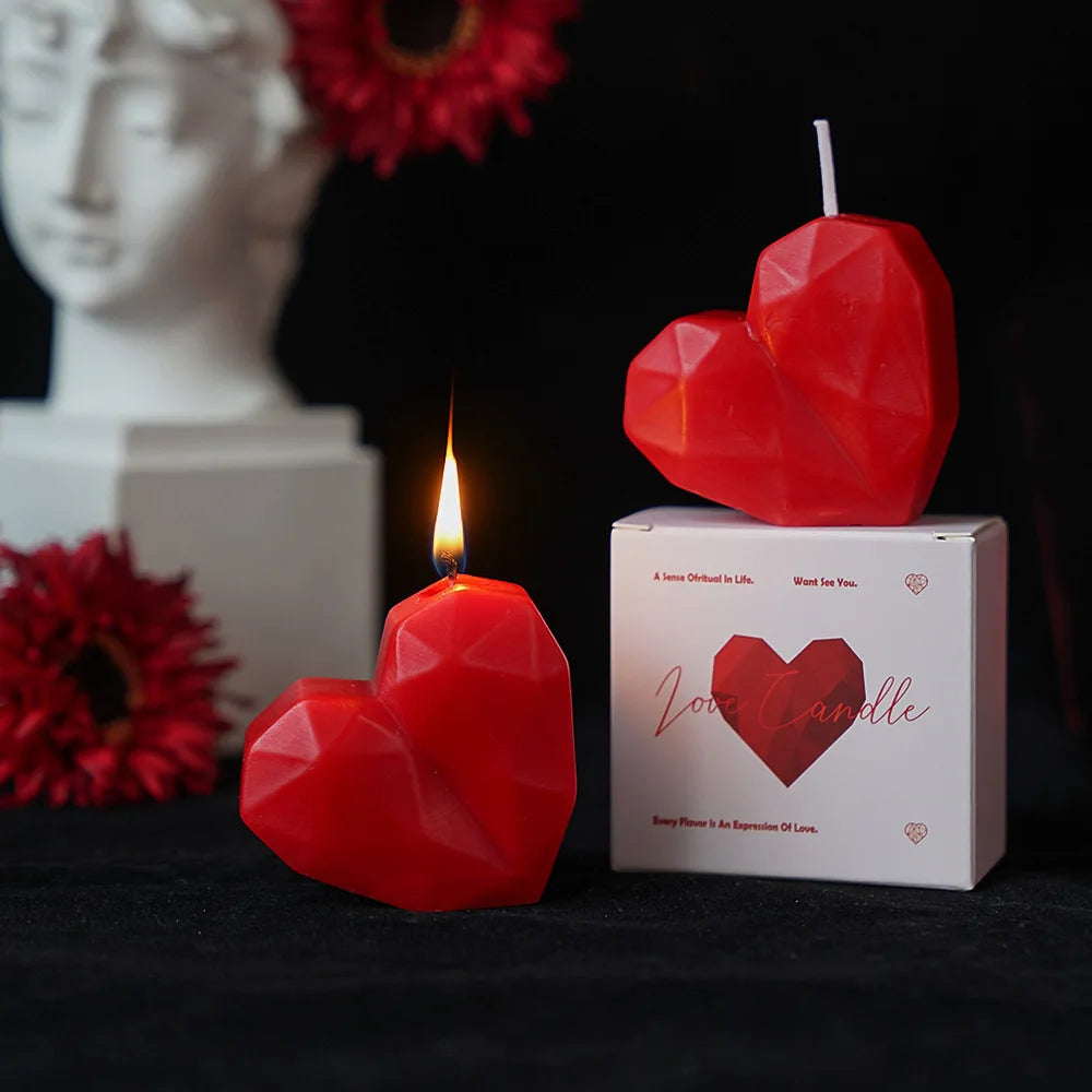 Wholesale Handmade Decor Aromatic Heart Shaped Aromatherapy Candles Wedding Valentines Day Gift Soy Wax Mini Scented Candles