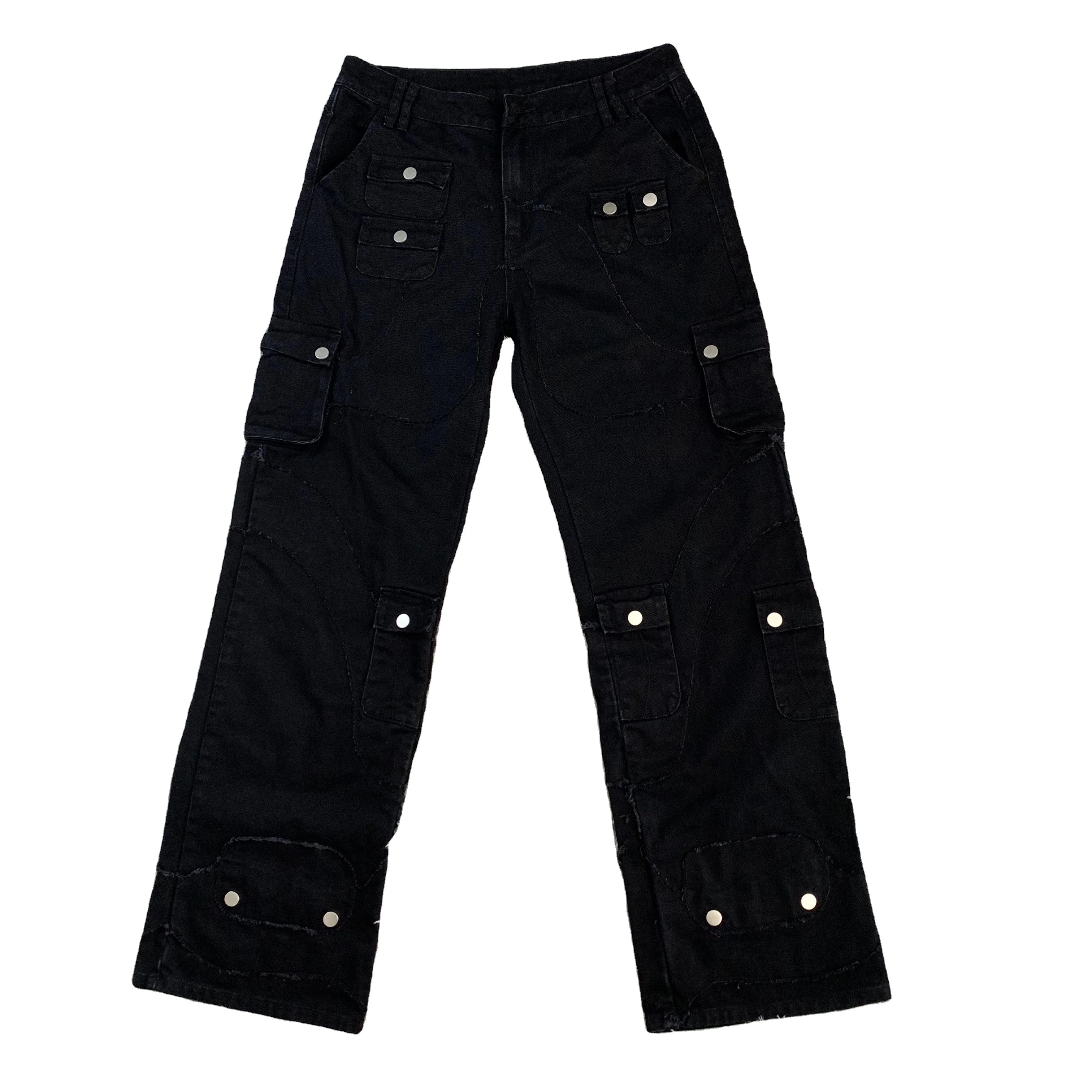 DENIMGUYS Streetwear Jeans for Men Wholesale Custom Multi Pockets Men's Stacked Denim Loose Pants
