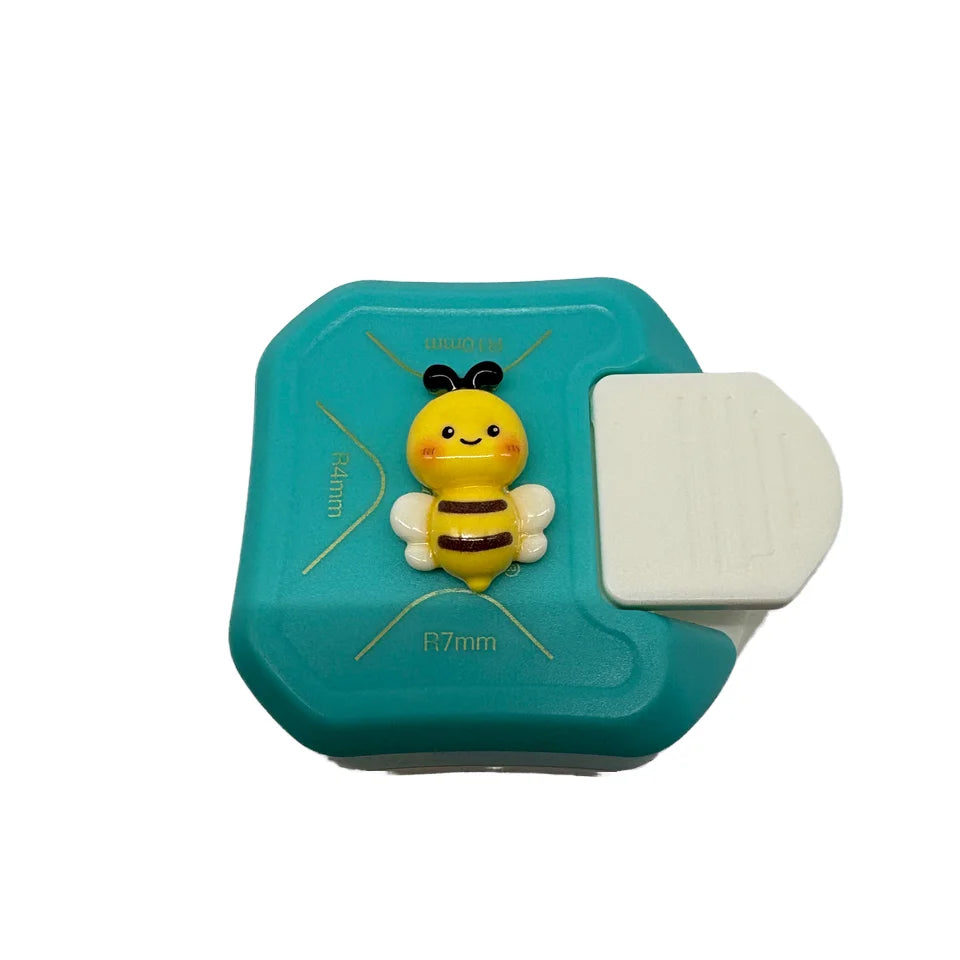 3-in-1 Cute Bee 6 Hole Manual Corner Rounder Punch 5mm Corner Cutter for A4/A5/A6/B5