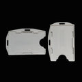 Multi-color PP Frosted Cover Customized Hard Plastic Open Face ID Card Badge Holder Horizontal Dual Use Card Holders