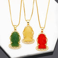 Hot Selling Summer Exquisite Multicolor Glass Necklace Everything With the Lady of the Virgin Mary Necklace for Women