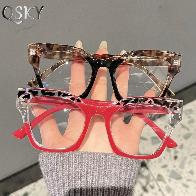Warehouse Stock Thickness Cat Women Optical Frames Unisex Stylish Cat Eye Full Frame Customer OEM Eyeglasses Frames for Women