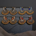 Indian Bollywood Rhinestone Peacock Dangle Bridal Wedding Chandbali Earrings Indian Jhumki Earrings Jewelry for Girls and Women
