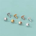 3.3mm Tiny 925 Silver Star Beads Cup and Peg Stopper Plug for Half Drilled Gemstone Pearl Bead Hole CoverBead Star Plugs
