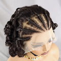 Braided Wigs With Full Lace Frontal for Black Woman 13*4 Transparent Lace Front Bouncy Curls Raw Vietnamese Human Hair Wig