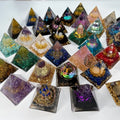 Natural Energy Crystal Pyramid Orgone Meditation Healing Stones Tree of Life Orgonite Pyramid