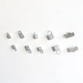Fold Over Crimp Ribbon Cord Cap End925 Sterling Silver Cord End Clasps With Loop for Jewelry Making