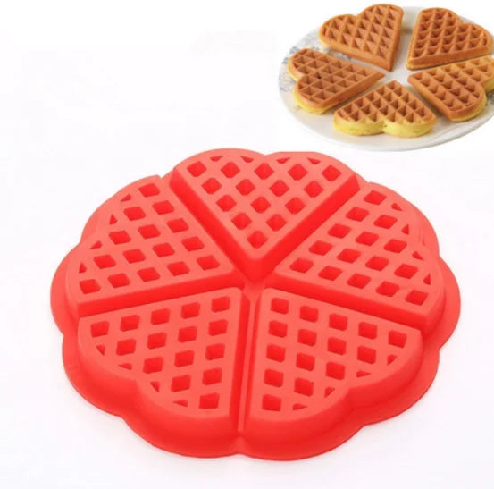 Waffle Molds Maker Pan Microwave Baking Cookie Muffin Silicone Cake Mould