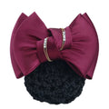 Wholesale Brand JO Model ZFJ08 Professional Waiter Hair Clip Fashion Fabric Big Bowknot Net Pocket 12cm*8cm Women Bank Hotel