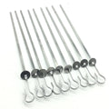 Kabob Skewers 14" Stainless Steel BBQ Barbecue Skewers Flat Metal Grilling Skewers Set