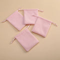 Luxury 10x15cm Velvet Wedding Gift Jewellery Bag Thick Suede Pink Plush Pouch for Storing Fine Jewelry