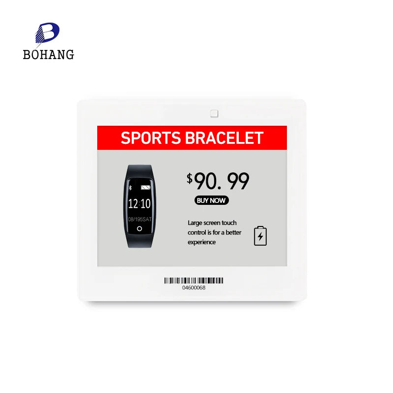 BOHANG New Designed 2.4 GHz Wireless Electronics Shelf Label E-ink Price Tag for Retail Store DJ-WP0420BWR